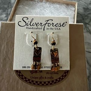 Earrings. Lovely Silver Forest dangling earrings